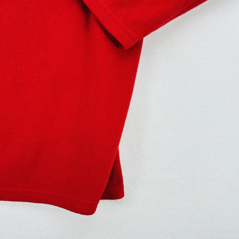 IZOD Pullover Sweater Mens XL Red Fleece Long Sleeve Crewneck Classic Warm Top